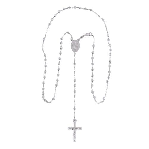 Rosary with an image of Madonna and a pendant cross.