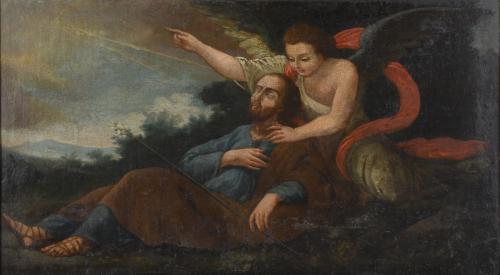 ESCUELA ESPAÑOLA, SIGLO XVIII. "El sueño de San José".