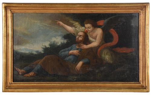 ESCUELA ESPAÑOLA, SIGLO XVIII. "El sueño de San José".