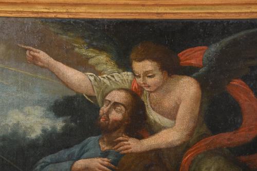 ESCUELA ESPAÑOLA, SIGLO XVIII. "El sueño de San José".