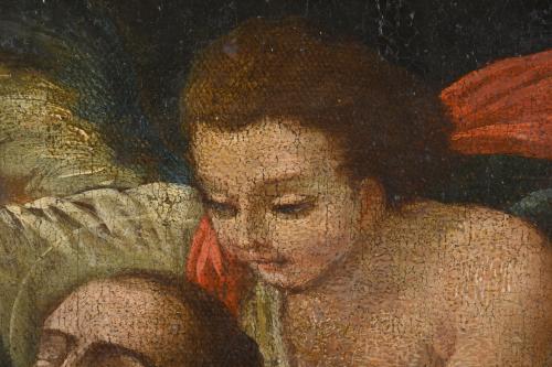 ESCUELA ESPAÑOLA, SIGLO XVIII. "El sueño de San José".