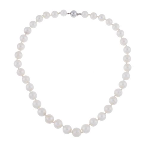 Collar de perlas australianas.