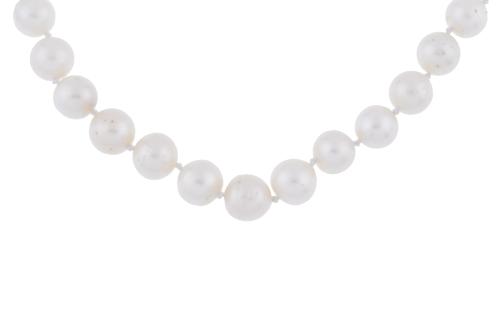 Collar de perlas australianas.