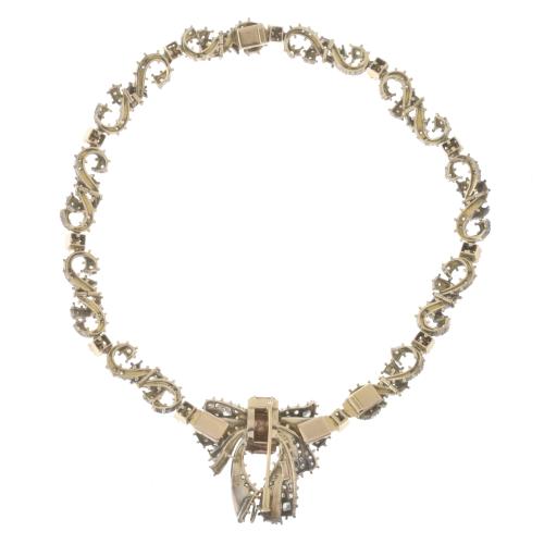 JAUME MERCADÉ Collar transformable con diamantes y esmerald