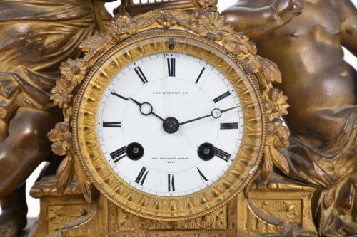 LAY & CHERFILS PARIS. Reloj de sobremesa Napoleón III, fin.