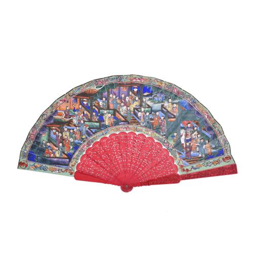 20TH CENTURY CHINESE SCHOOL. Thousand faces fan.