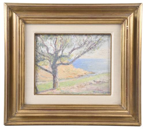 JAVIER WINTHUYSEN LOSADA (1874-1956).  "Paisaje con árbol".