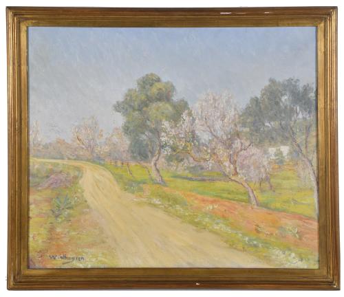 JAVIER WINTHUYSEN LOSADA (1874-1956).  "Camino con almendro