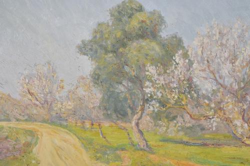 JAVIER WINTHUYSEN LOSADA (1874-1956).  "Camino con almendro