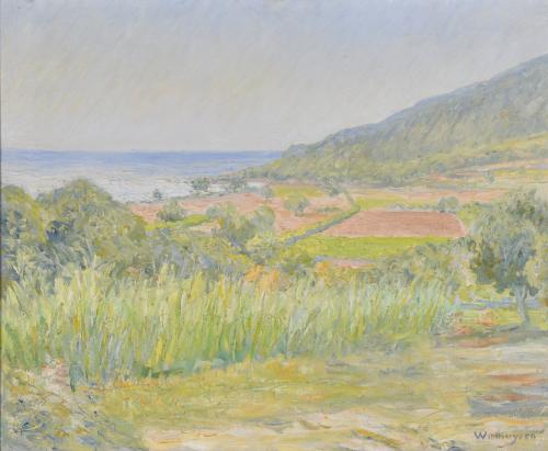 JAVIER WINTHUYSEN LOSADA (1874-1956).  "Paisaje costero".