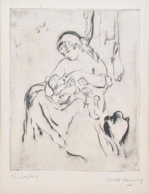 PERE CREIXAMS PICO (1893-1965). 'Maternity'.