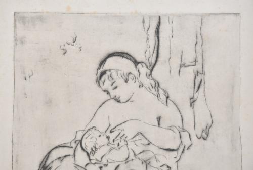 PERE CREIXAMS PICO (1893-1965). "Maternidad".