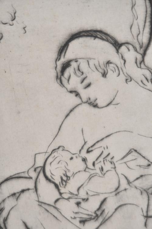 PERE CREIXAMS PICO (1893-1965). "Maternidad".