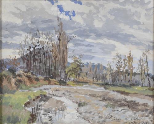 ESCUELA ESPAÑOLA, SIGLO XX. "Paisaje".