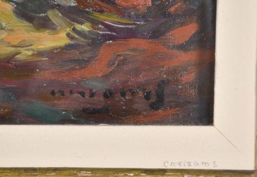 PERE CREIXAMS PICO (1893-1965). "Paisaje con figuras".
