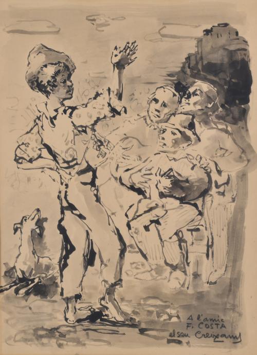 PERE CREIXAMS PICO (1893-1965). "Personajes".