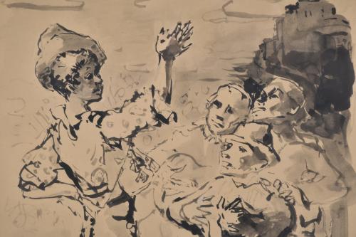 PERE CREIXAMS PICO (1893-1965). "Personajes".