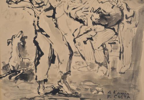 PERE CREIXAMS PICO (1893-1965). "Personajes".