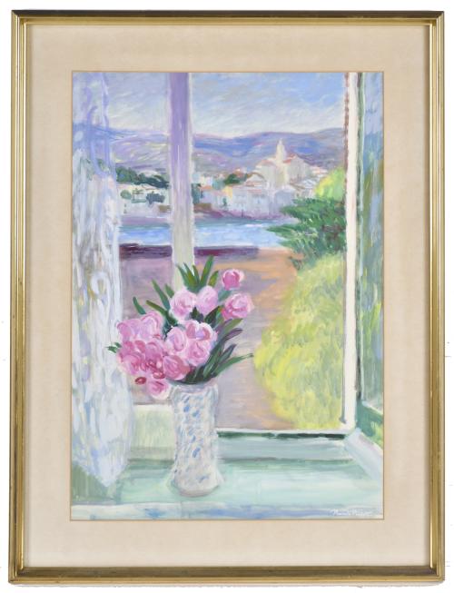 RAMÓN PICHOT SOLER (1924-1996). "Ventana a Cadaqués".