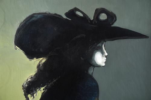  JUAN GARCÉS ESPINOSA (1935-2014).  "Figura con flor", 1972.