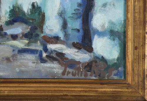 ANTONI TRULLS PONS (1926-2008).  "Pueblo costero".