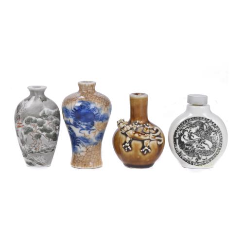 20TH CENTURY CHINESE SCHOOL. Set of four snuff bottles.