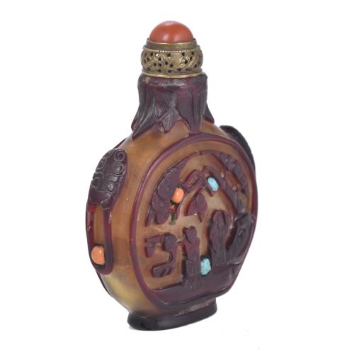 ESCUELA CHINA, SIGLO XX. Botella de rapé.