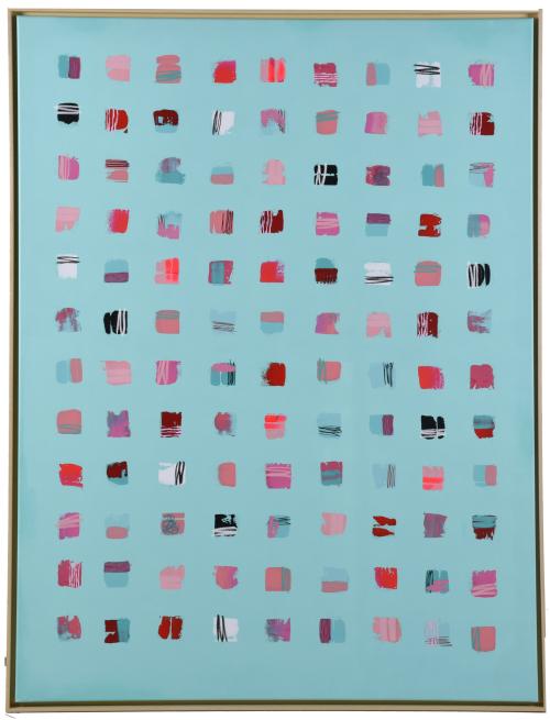 LAURA MAYNOU (1969).  "Mint and Coral", 2025.