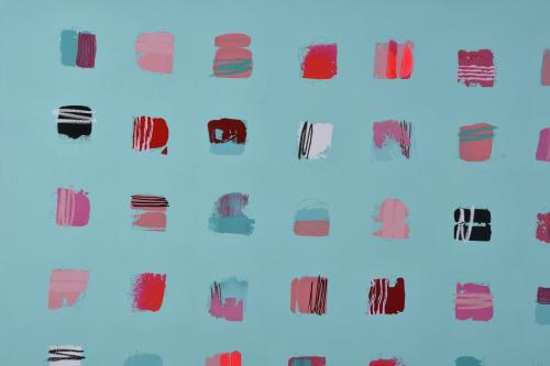LAURA MAYNOU (1969).  "Mint and Coral", 2025.