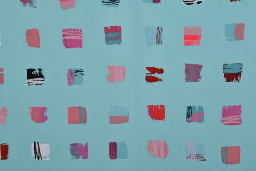 LAURA MAYNOU (1969).  "Mint and Coral", 2025.