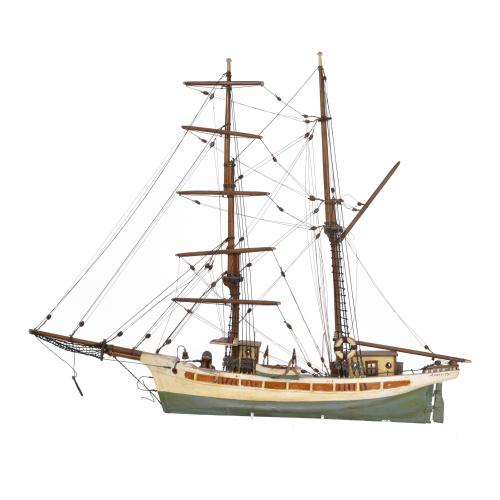 Maqueta de barco de pared, siglo XX. 