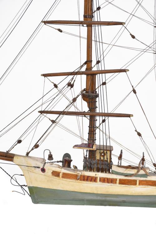 Maqueta de barco de pared, siglo XX. 