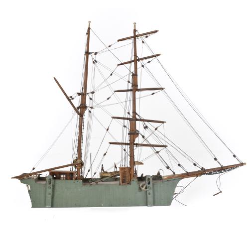 Maqueta de barco de pared, siglo XX. 