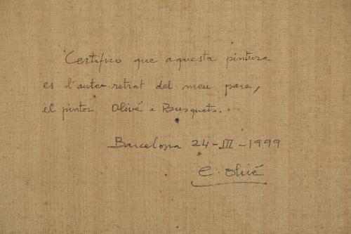 DOMENEC OLIVÉ BUSQUETS (1892-1959). "Autorretrato".
