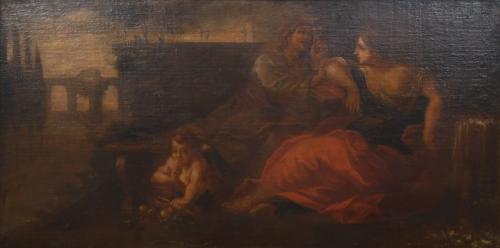 ESCUELA ESPAÑOLA, SIGLO XVIII. "Vertumno y Pomona".