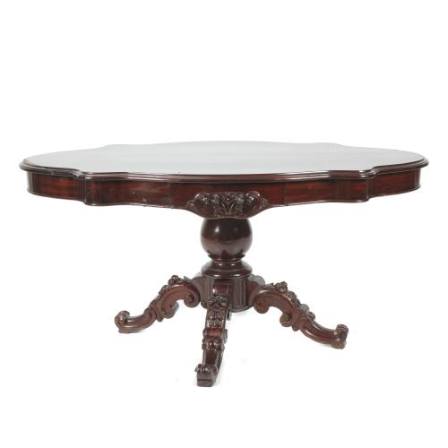 MESA VELADOR ESTILO VICTORIANO, PRIMERA MITAD SIGLO XX.
