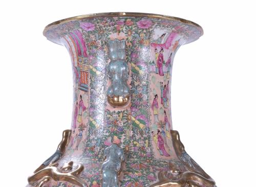 GRAN JARRÓN CHINO, PRIMERA MITAD SIGLO XX.