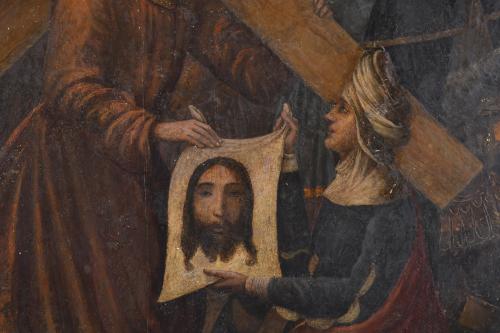 ESCUELA ESPAÑOLA, SIGLO XVI. "Camino del calvario".