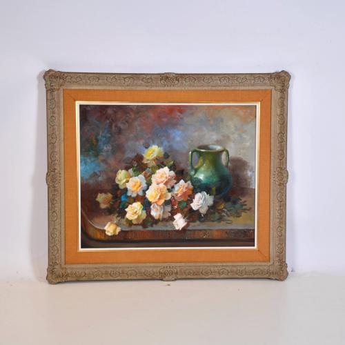 RAMÓN CRUZ (20TH CENTURY).  'Flowers'.