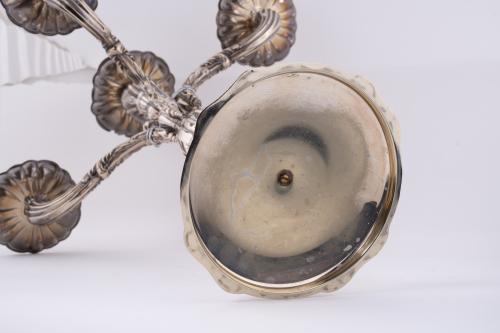 Pair of Elizabethan style candelabra, second half of the 20