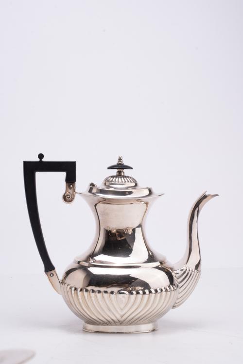 Silver coffee and tea set, mid 20th century.