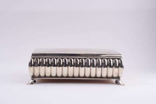 Silver cigarette case, second half of the 20th century.