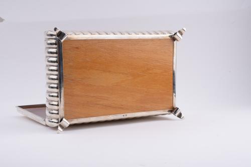 Silver cigarette case, second half of the 20th century.