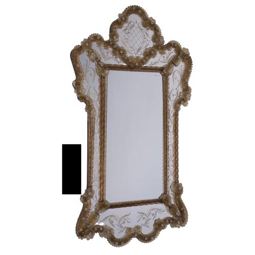 Venetian wall mirror, mid 20th century.