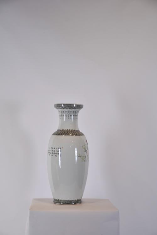20TH CENTURY CHINESE SCHOOL. Pair of Rose Family vases.