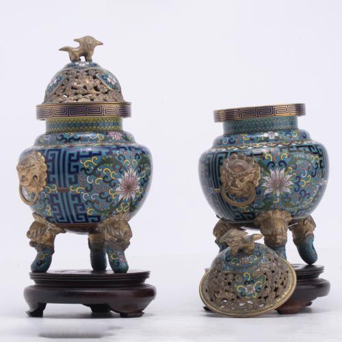 20TH CENTURY CHINESE SCHOOL. Set of two jars.