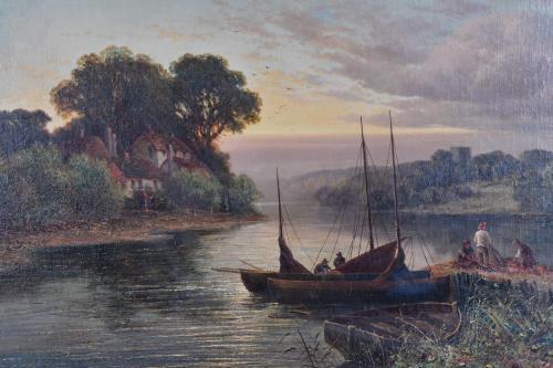 WILLIAM HENRY DAVIS (1786/95-1865).  ‘River landscape with 