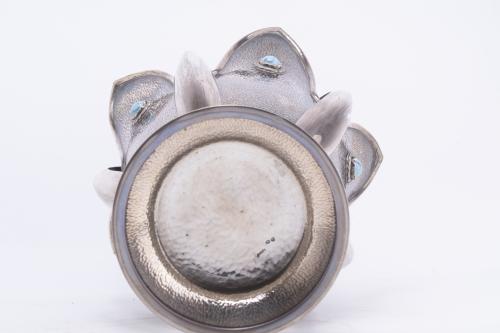 BAGUÉS. Art Nouveau style vase, mid 20th century.