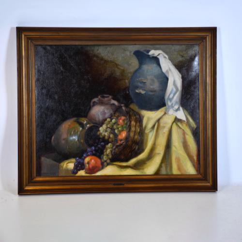 FRANCISCO RIBERA GOMEZ (1907-1990). 'El bodegón caído', 1980. 