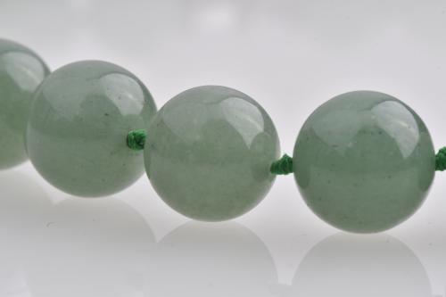 Jade bead necklace.